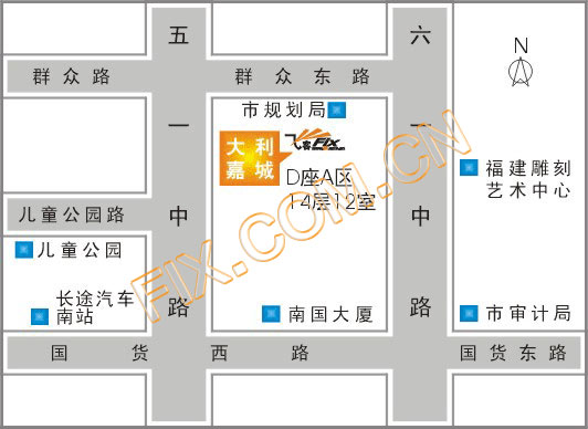 飞客(福州)行车线路图