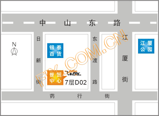 飞客(宁波)行车线路图