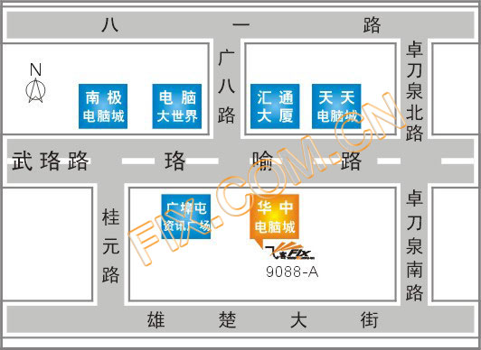 飞客(武汉)行车线路图